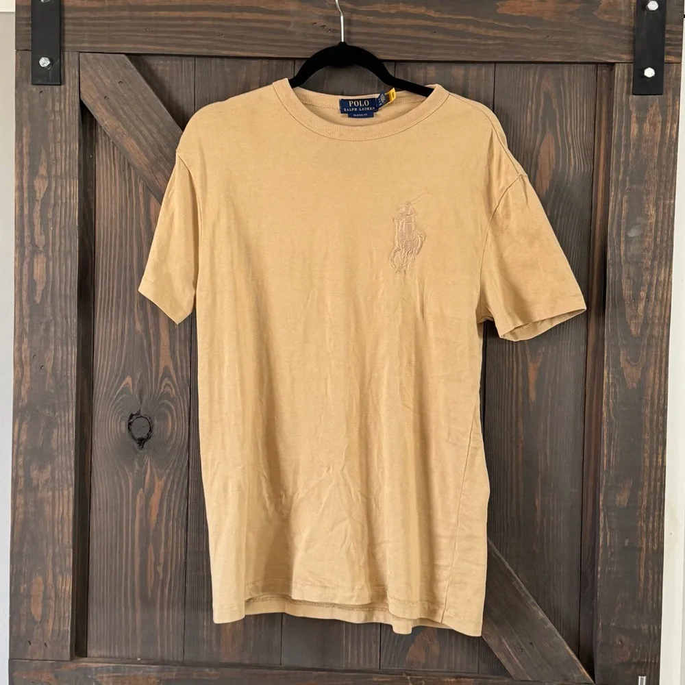 Polo Ralph Lauren Men’s Big Pony Cotton Jersey Tee Khaki‎ Size Small